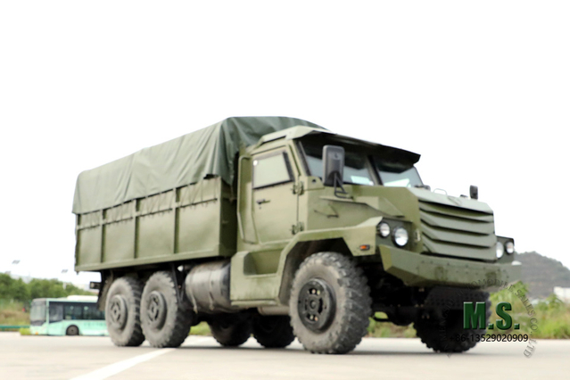 Caminhão de carga off-road com tração de seis rodas protegido por cabeça longa_6 * 6 transportador de estrada pontiagudo_veículo de van de carga especial de exportação personalizada
