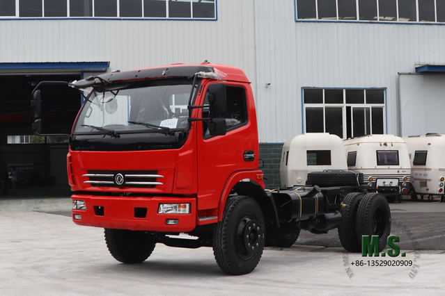 Exportação de chassi de caminhão pequeno 4 × 2 esquerdo / direito 160 HP_ Fabricante de conversão de chassi de micro caminhão _ Dongfeng Conversão de chassi de caminhão leve