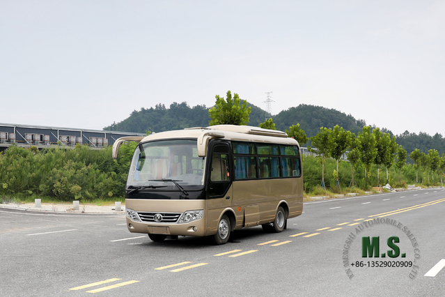 Ônibus municipal de eixo único de 6m_Dongfeng Ônibus médio de 19 lugares_Exportar ônibus rural de 115 cv