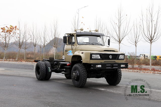 240hp 4*4 Dongfeng Chassi de veículo especial off-road_ Chassi de caminhão com cabine longa com tração nas quatro rodas_ Chassi de veículo especial de exportação personalizado