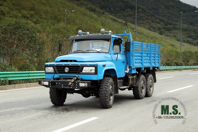 170hp EQ2082 Dongfeng Caminhão off-road_6 * 6 Vidro duplo Veículo diesel pontiagudo de fileira única _ Veículo para fins especiais de exportação com tração nas seis rodas