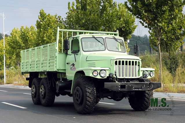 Verde menta Dongfeng Caminhão off road de seis unidades EQ2100 Veículo AWD de cabeça pontiaguda de fileira única para exportação de veículo especial