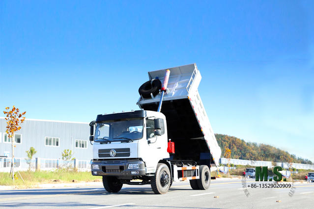 Caminhão basculante para serviço pesado 4x2_210HP Flathead Semi-dumper_6.7m Caminhões basculantes com elevador hidráulico exportam veículo basculante especial