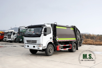 Caminhão de lixo comprimido 4 * 2 Dongfeng 9m³_ Caminhão leve 4 × 2 Veículo de saneamento municipal_Exportar fabricante de vendas de caminhão de lixo especial