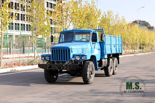 Dongfeng Caminhão off-road clássico EQ2082 6WD_6 * 6 Transporter com grade de vidro duplo pontiagudo_170/190hp Veículo especial de exportação