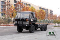 Preto 6×6 Dongfeng EQ2102 Chassis_ Six Drive 153 Cabine de uma fileira e meia Off Road Chassis_Export Special Truck Chassis