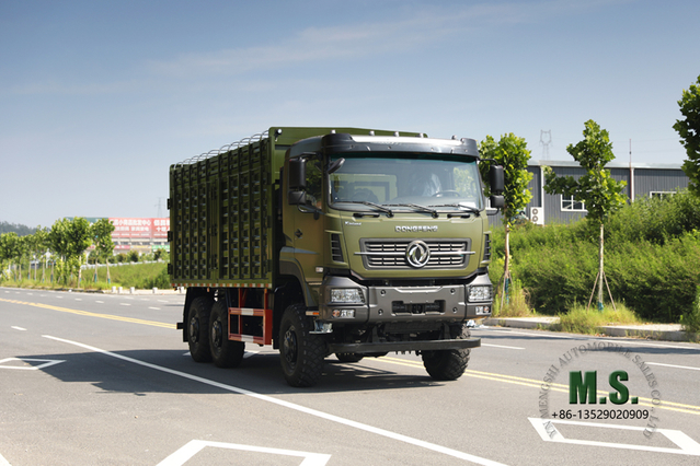 Dongfeng Caminhão off-road com tração de seis rodas_6 * 6 15T High Container Heavy Duty Truck_340 hp 6WD Caminhão de logística especial para exportação
