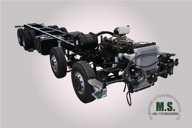 Dongfeng Chassi 8*4 Tipo Três_420 hp Fabricante de conversão de chassi de caminhão de carga_Exportar chassi de veículo para fins especiais