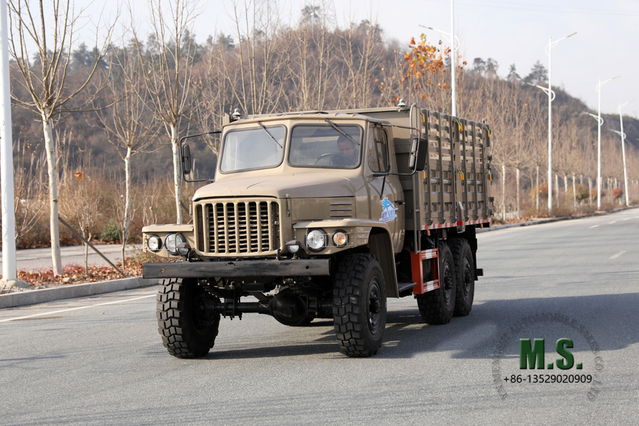 Caminhão basculante EQ2082 com tração nas seis rodas de 170 HP Caminhões de mineração_6 × 6 Dongfeng Caminhão basculante de linha única com cabeça pontiaguda de vidro duplo Local de mina_Exportar veículo para fins especiais