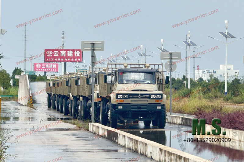 Dongfeng teste de detecção de pneus duplos traseiros de caminhão 4x4 