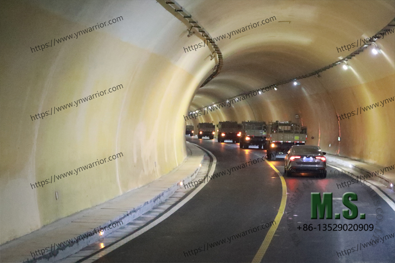 Dongfeng Frota de caminhão no túnel 