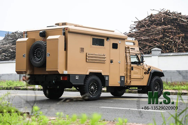 Modelo militar de peso bruto de 6 toneladas e 195 cavalos de potência 4x4 Mengshi RV versão_Front & Suspensão traseira dupla Wishbone, transmissão manual automática, chassi militar servido_Manufacturer Direct