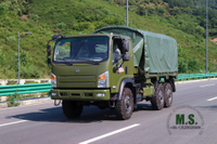 Dongfeng EQ2082 Flathead Army Green com lona_Dongfeng 6*6 Exportação de caminhão de transporte off-road