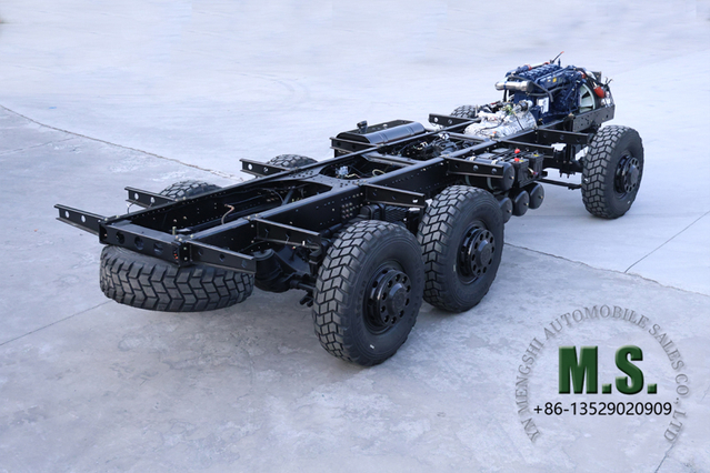 340 cavalos de potência, 25 toneladas, massa bruta 6x6, chassi de rolamento para ônibus pesado off-road_Motor Weichai, Dongfeng, bloqueio de diferencial, CTIS, eixo rígido, extremamente durável_fabricante direto