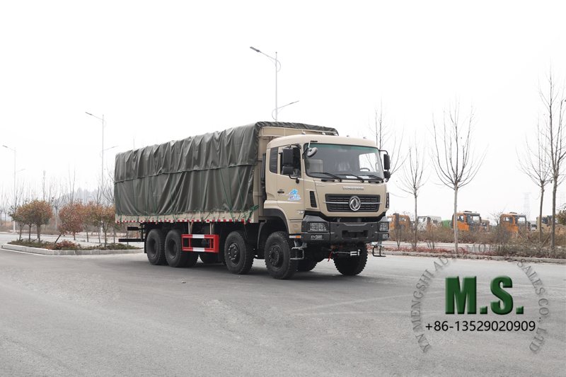 Galeria de veículos e chassi 35: Dongfeng Caminhão de carga off-road 8x8 de 8x8 com canhão.