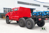 300 HP 15 toneladas de GVW 6x6 off-road blindado Dongfeng Chassi M-hero com cabine_Cummins Engine Warrior Uso militar blindado à prova de bala Run-flat CTIS_Manufacturer Direct Red