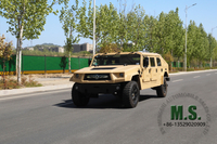 195 cavalos de potência de 6 toneladas de 6 toneladas militares 4x4 Mengshi Fastback Design_Cummins Motor, eixo do portal, suspensão independente da mola da bobina, CTIS, alta de profundidade de peruca 