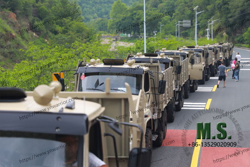 Dongfeng truck fleet close shot 