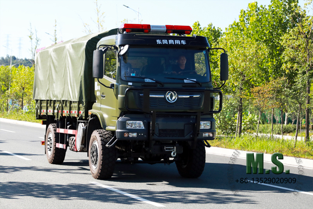 210 cavalos de potência de 16 toneladas de peso bruto Dongfeng 4x4 Cargo caminhão_cummins Motor, nível de emissão Euro-6, portão de rampa de elevador hidráulico, lona de chuva, manufatura pesada.