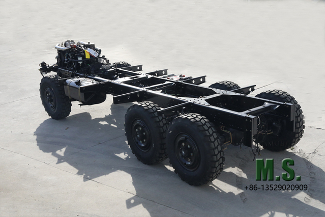 210 cavalos de potência de 11 toneladas de 11 toneladas 6x6 Bus off-road/caminhão chassis_cummins Motor, personalizável, eixo sólido, pneu único, Lock_Manufacturer diferencial
