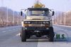 260 cavalos de potência, 26 toneladas, peso bruto 6x6 off-road Dongfeng Chassi de caminhão com cabine_Com tomada de força, guincho elétrico dianteiro, motor Cummins de injeção mecânica, grade de proteção nas luzes, para caminhão de perfuração