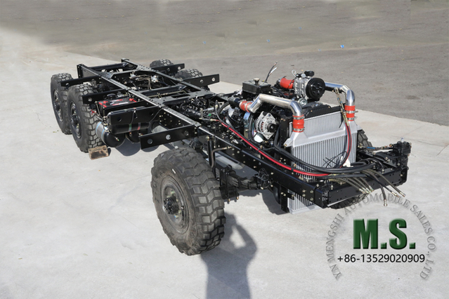 210 cavalos de potência de 11 toneladas de 11 toneladas 6x6 Bus off-road/caminhão chassis_cummins Motor, personalizável, eixo sólido, pneu único, Lock_Manufacturer diferencial