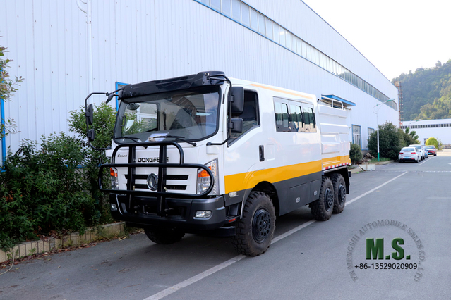 175HP 10TONS GVW Dongfeng 6x6 Off-road multifuncional caminhão de resgate_cummins Construção de rodo