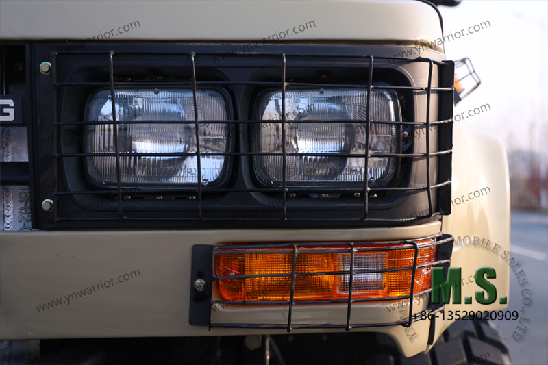 Chassi de caminh&atilde;o de nariz longo dongfeng 6x6 com grade de prote&ccedil;&atilde;o da cabine converter a luz da cabe&ccedil;a dianteira 