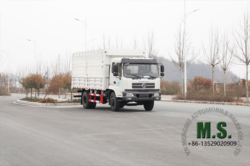 Dongfeng dever médio 4x2 Transporte rodoviário Hollow Slatted Cargo Rail CargoBox Truck