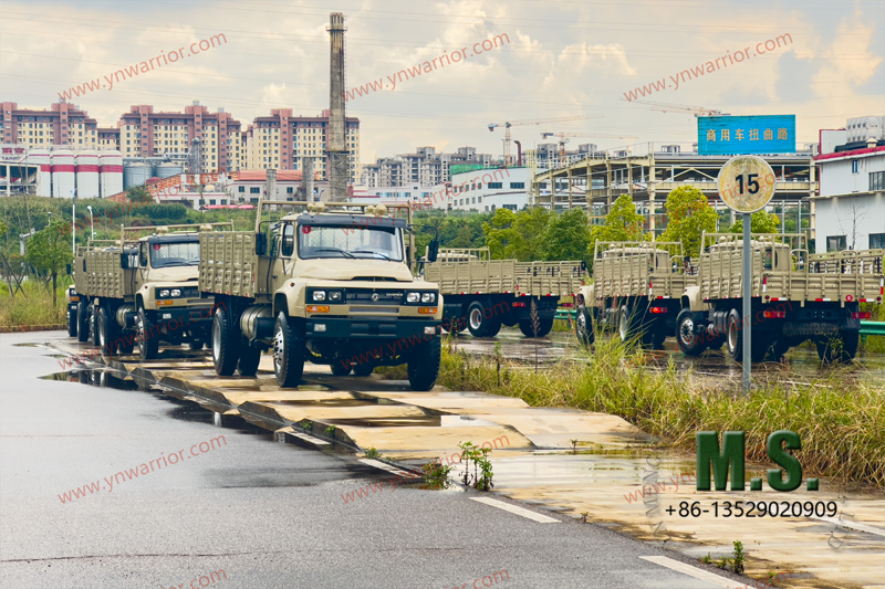 Dongfeng teste de estrada duplo traseiro de caminhão 4x4 pneu_unflat 