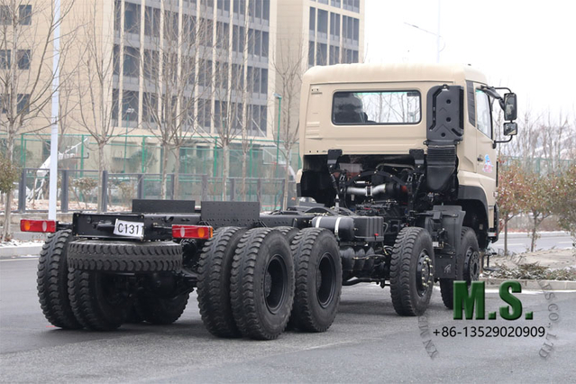 450 HP 26 toneladas GVW Dongfeng Chassi de caminhão off-road 8x8_4 eixos 8WD Motor Cummins Caminhão pesado de grau militar_Preço direto de fábrica do fabricante
