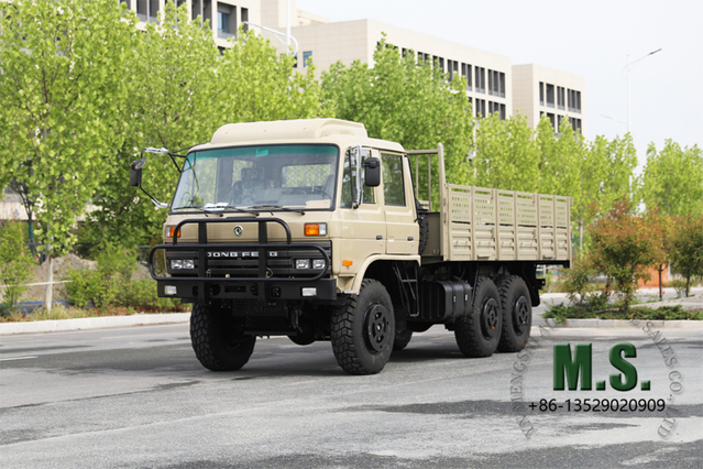 210 cavalos de potência de 11 toneladas de 11 toneladas Doulbe Row Cab Dongfeng Tropas Carrier/Cargo Truck_Cummins Motor, pára-choque dianteiro, ar-condicionado, ventilação, guincho elétrico traseiro, CTIS em Tyre_Manufacturer Direct